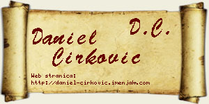 Daniel Ćirković vizit kartica